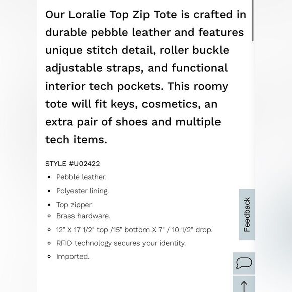 Cole Haan Loralie Top ZIP Tote - Picture 5 of 14